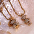 Teddy Bear Necklace - Adorable Gold Pendant Necklace - Begum