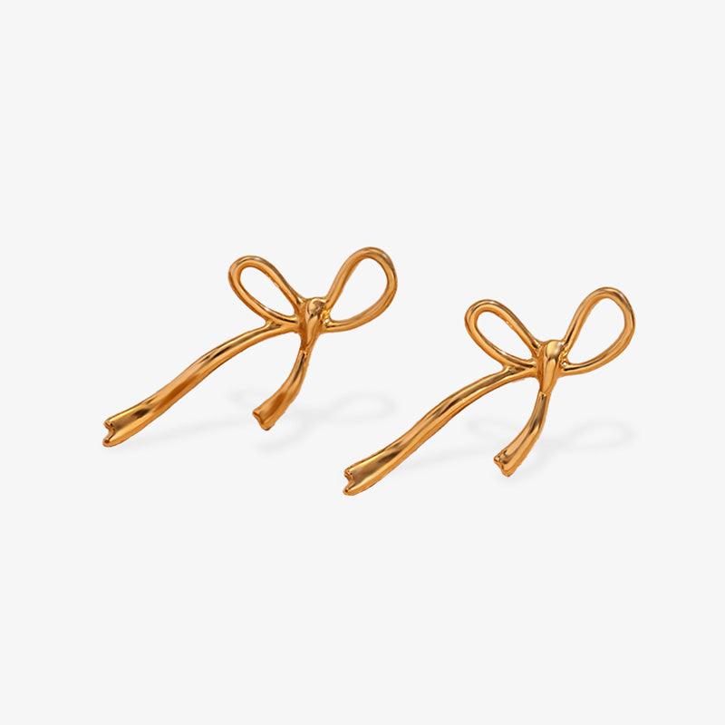 Gold-Filled Bow Stud Earrings – Hypoallergenic & Trendy Women's Earrings - Begum