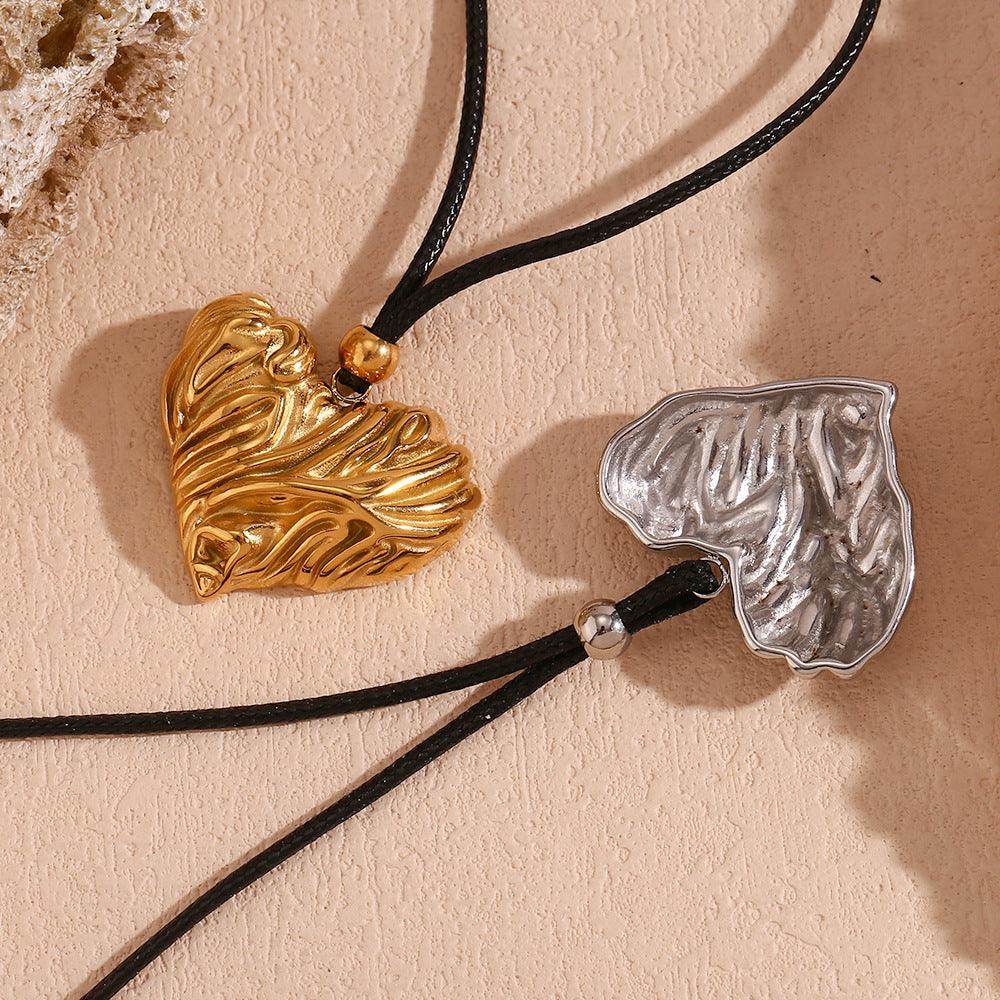 Trendy Heart-Shaped Stainless Steel Pendant Necklace – Tarnish-Free and Hypoallergenic - Begum