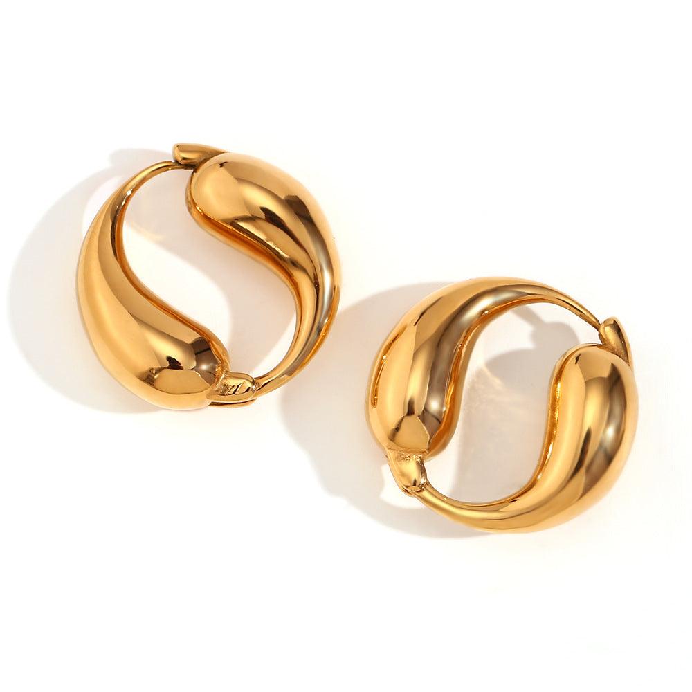 Trendy Round Hoop Earrings – Gold and Silver for Fashion-Forward Women - Begum