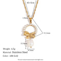 Romantic Bowknot Simulated Pearl Pendant Necklace – Fashion Jewelry - Begum