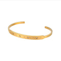 Gold-Plated Star Bracelet – Trendy Rhinestone Cuff for Women - Begum