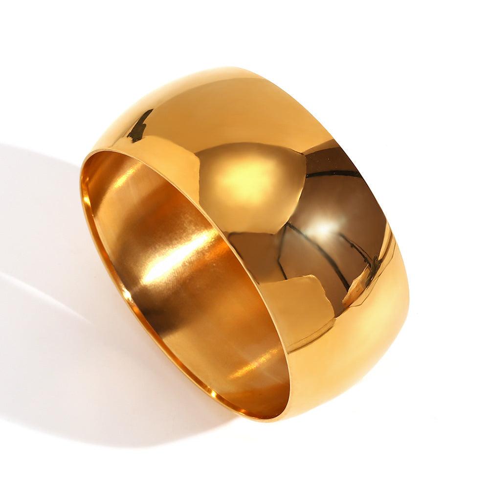 Stylish Gold and Silver Bangle Bracelet – Luxury Geometric Women's Fashion Accessory - Begum