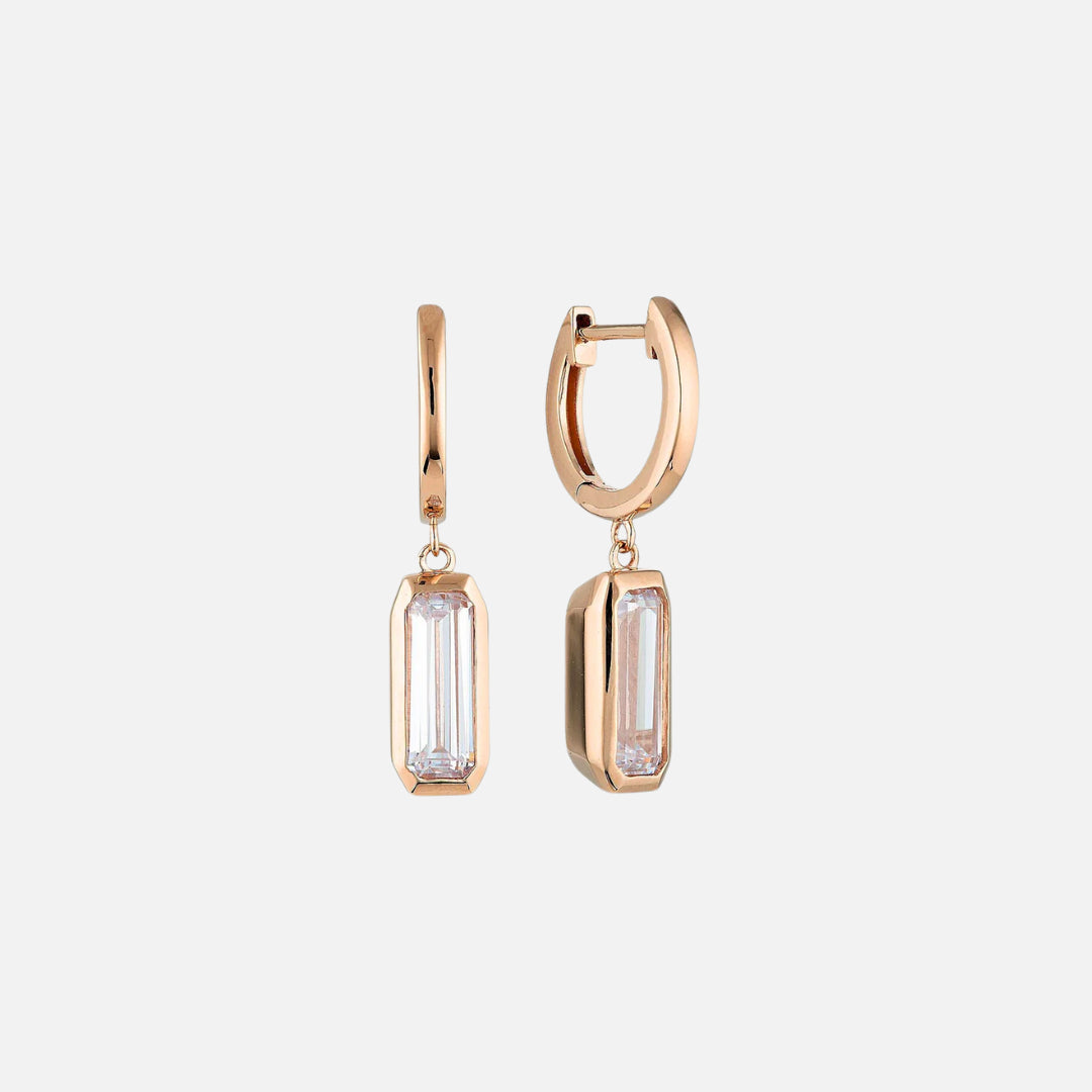 Georgini Emilio Rose Gold Drop Earrings