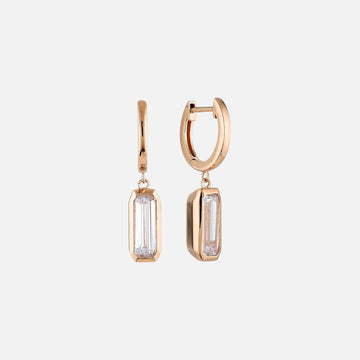 Georgini Emilio Rose Gold Drop Earrings