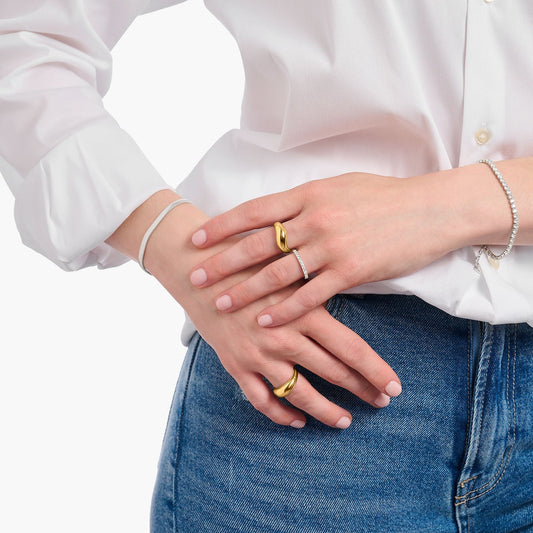 Thomas Sabo Ring With Curved Shape Gold