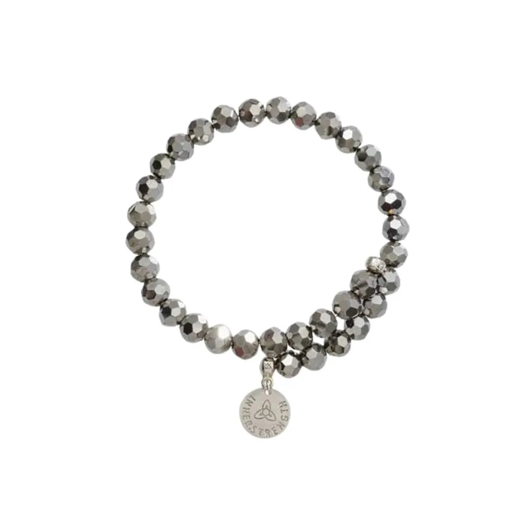 Nikki Lissoni Gray Bead Charm Bracelet 19cm
