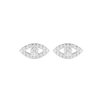 Georgini Rock Star Evil Eye Earrings Silver