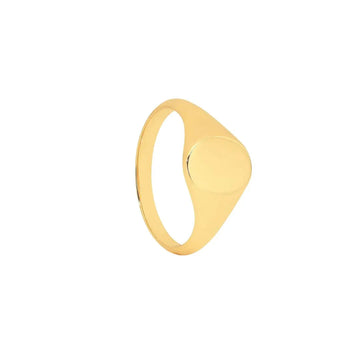 Oval 9 Carat Yellow Gold Signet Ring