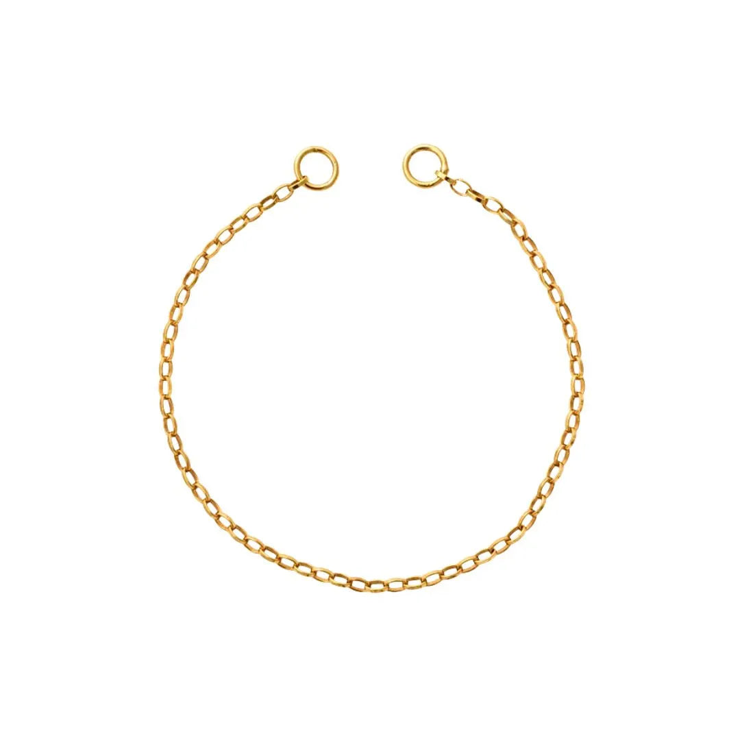 Nikki Lissoni Oval Gold Plated Cable Tag Bracelet 13cm