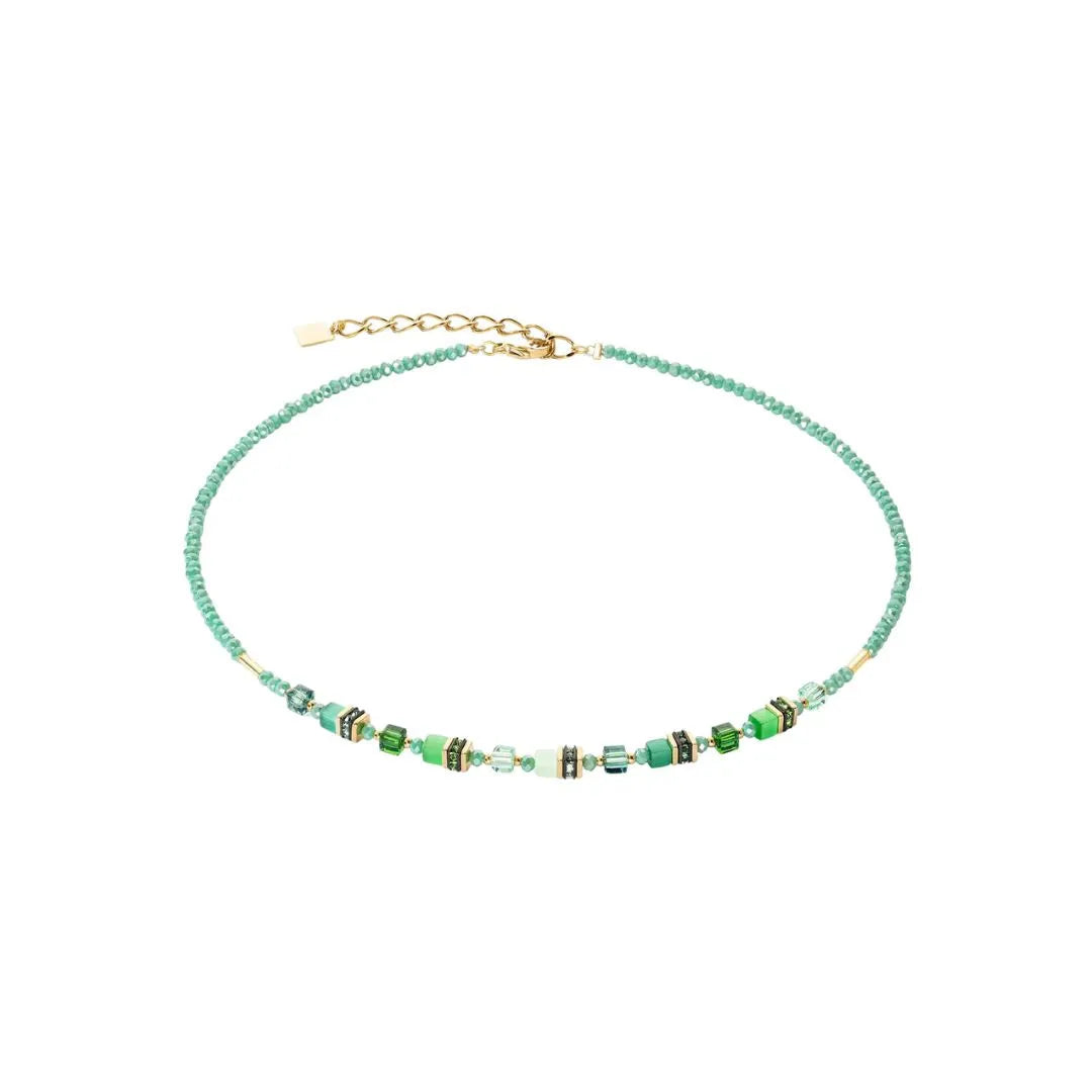 Mini Cubes Green Necklace