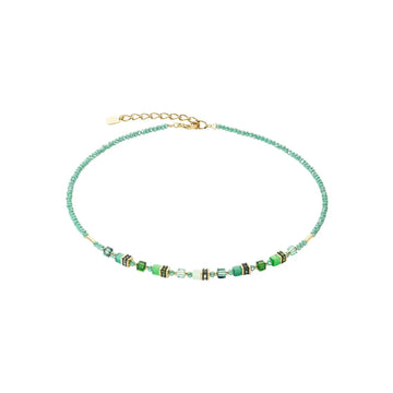 Mini Cubes Green Necklace