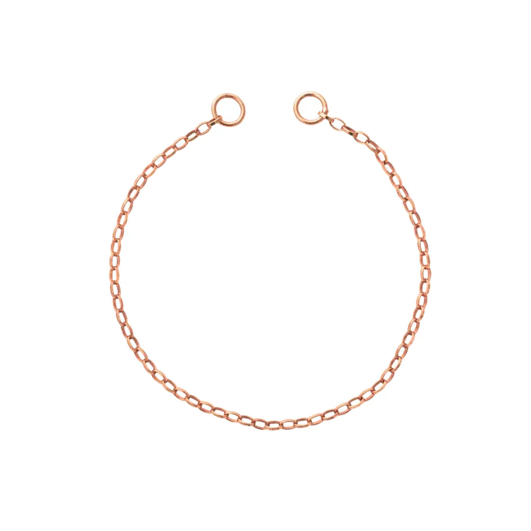 Nikki Lissoni Rose Gold Oval Cable Tag Bracelet 15cm