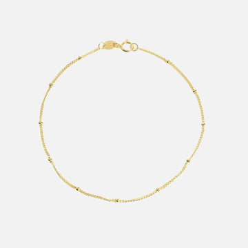 925 Sterling Silver Beaded Chain Bracelet