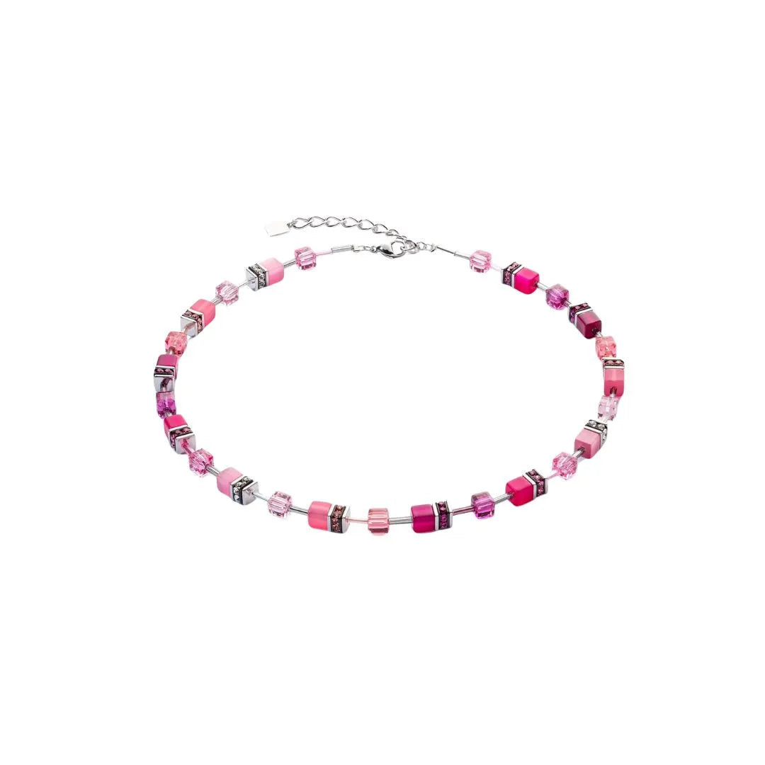 Geo Cube Viva Magenta Necklace