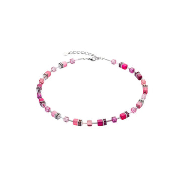 Geo Cube Viva Magenta Necklace