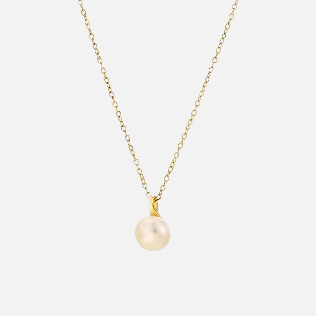 Pearl Pendant Necklace in 18K Gold-Plated Sterling Silver