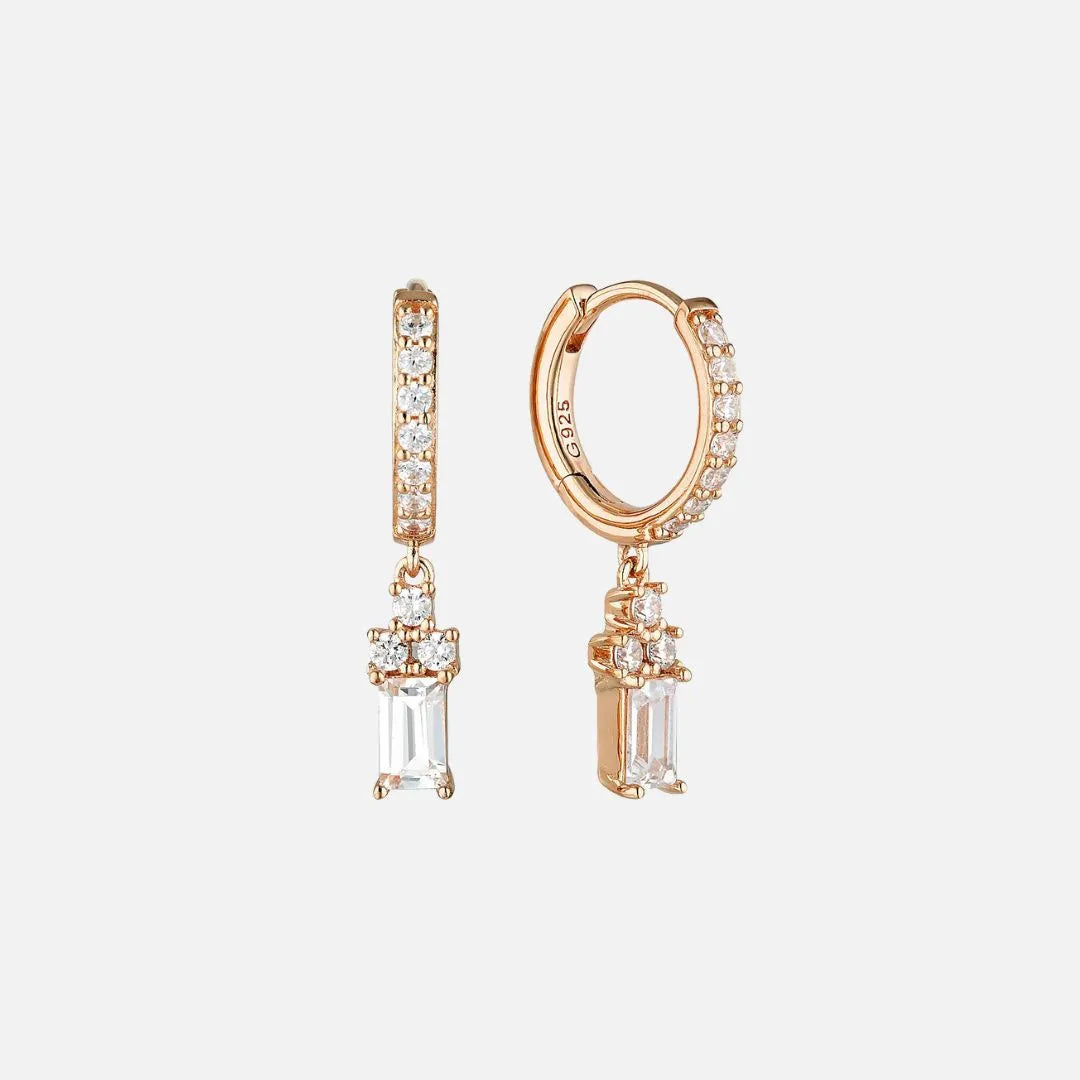 Georgini Kolm Earrings Rose Gold Plated