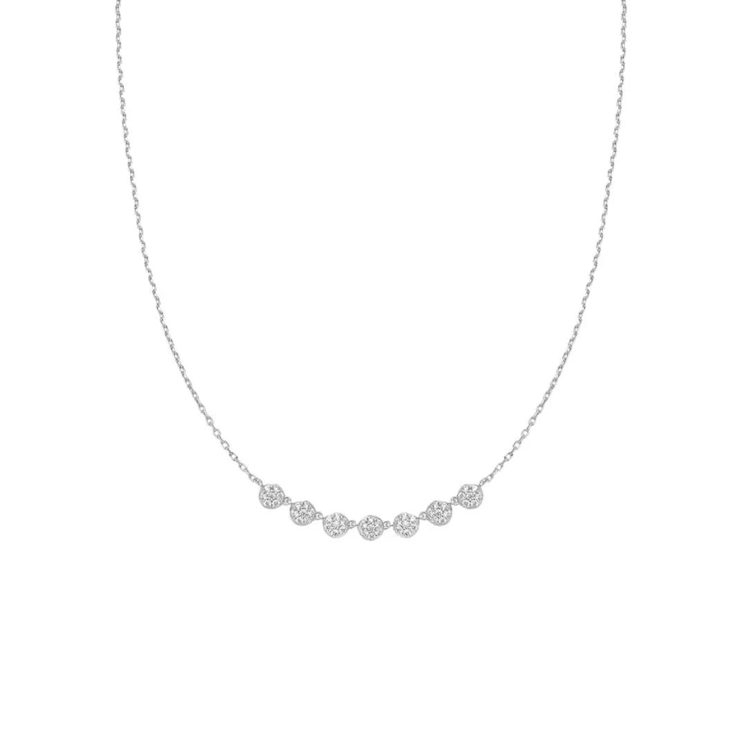 Ania Haie Silver Pavé Multi Beaded Chain Necklace
