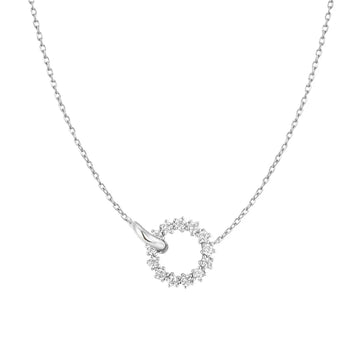 Anie Haie Gold Interlinked Circles Pave Necklace