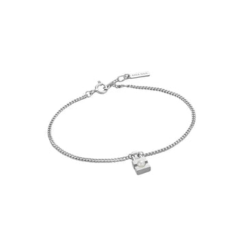 Ania Haie Silver Pearl Padlock Bracelet