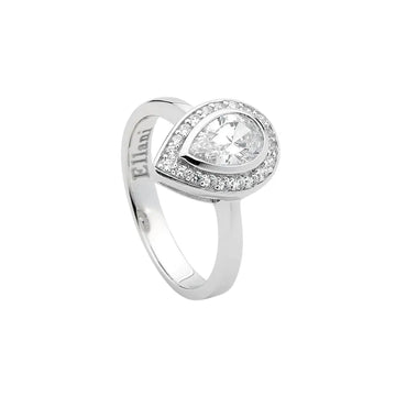 Ellani Tear Drop Ring in Sterling Silver