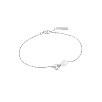 Ania Haie Silver Pearl Link Chain Bracelet