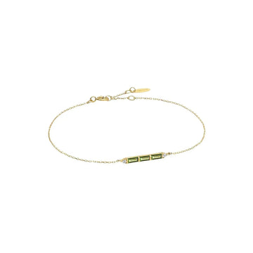 Ania Haie 14kt Gold Tourmaline and White Sapphire Bar Bracelet