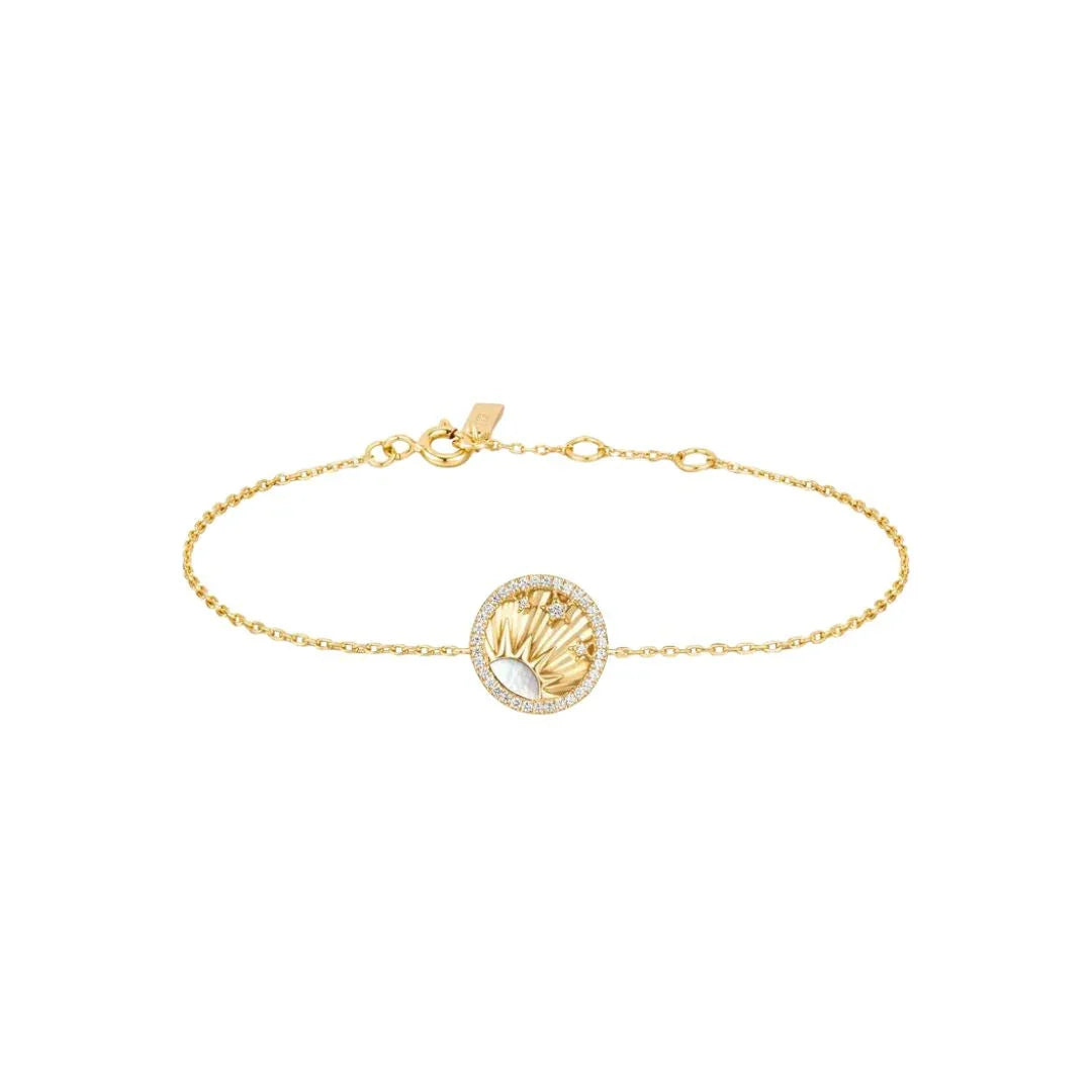Silver Shiny Sun Stars Bracelet