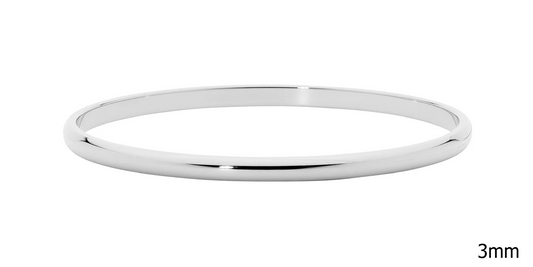 Ellani Stainless Steel Rose Gold Ip Plating 3mm Bangle