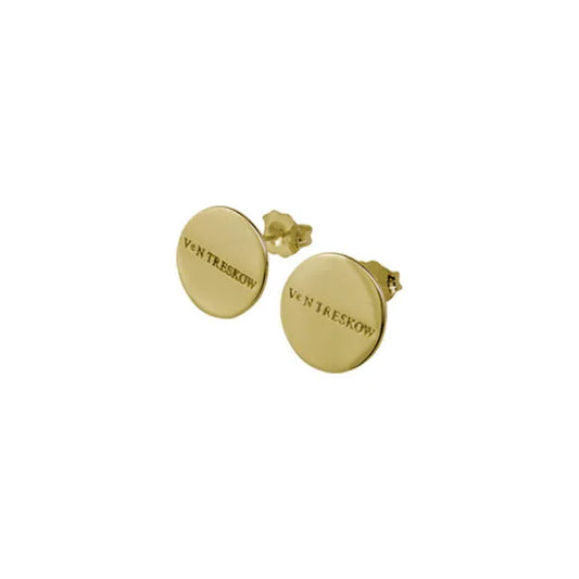 Von Treskow Yellow Gold Plate Studs (Horizontal)