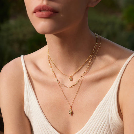 Ania Haie Shell Pearl Padlock Necklace