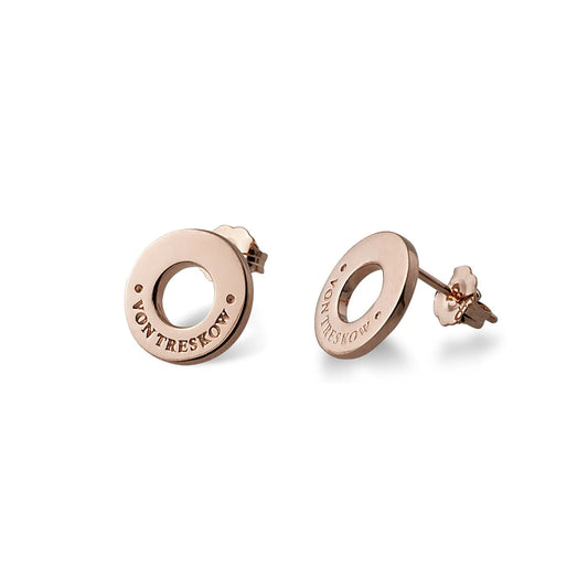 Von Treskow Rose Gold Plated Disc Studs