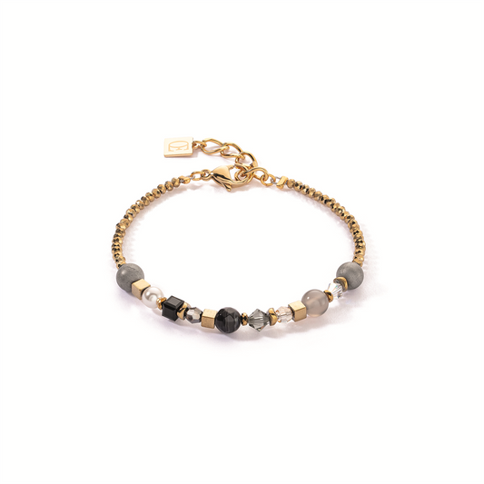 Coeur De Lion Elegance Gemstones Bracelet Gold Agate