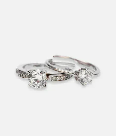 Silver Cubic Zirconia Ring - Begum