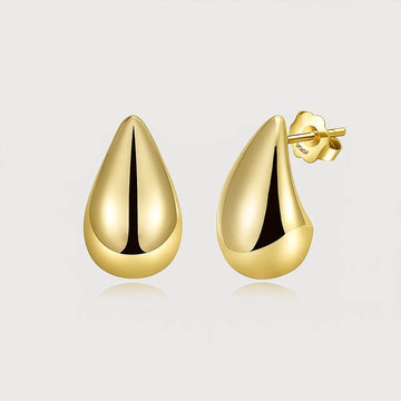Water Drop Stud Earrings in 925 Sterling Silver