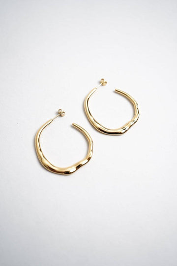 Asymmetrical Gold Hoop Earrings - Begum