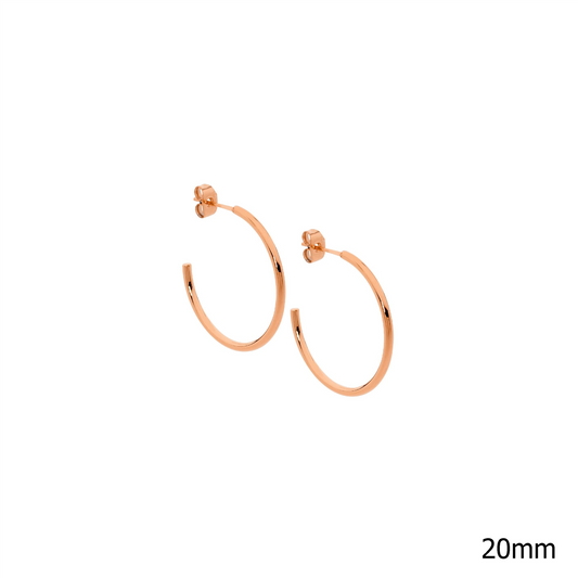 Ellani Gold Plated 20mm Hoop Earrings