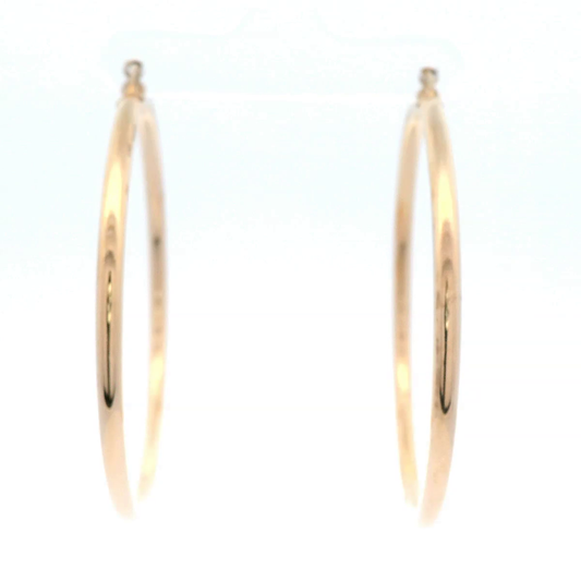 Tube Hoop Earring in Yellow Gold