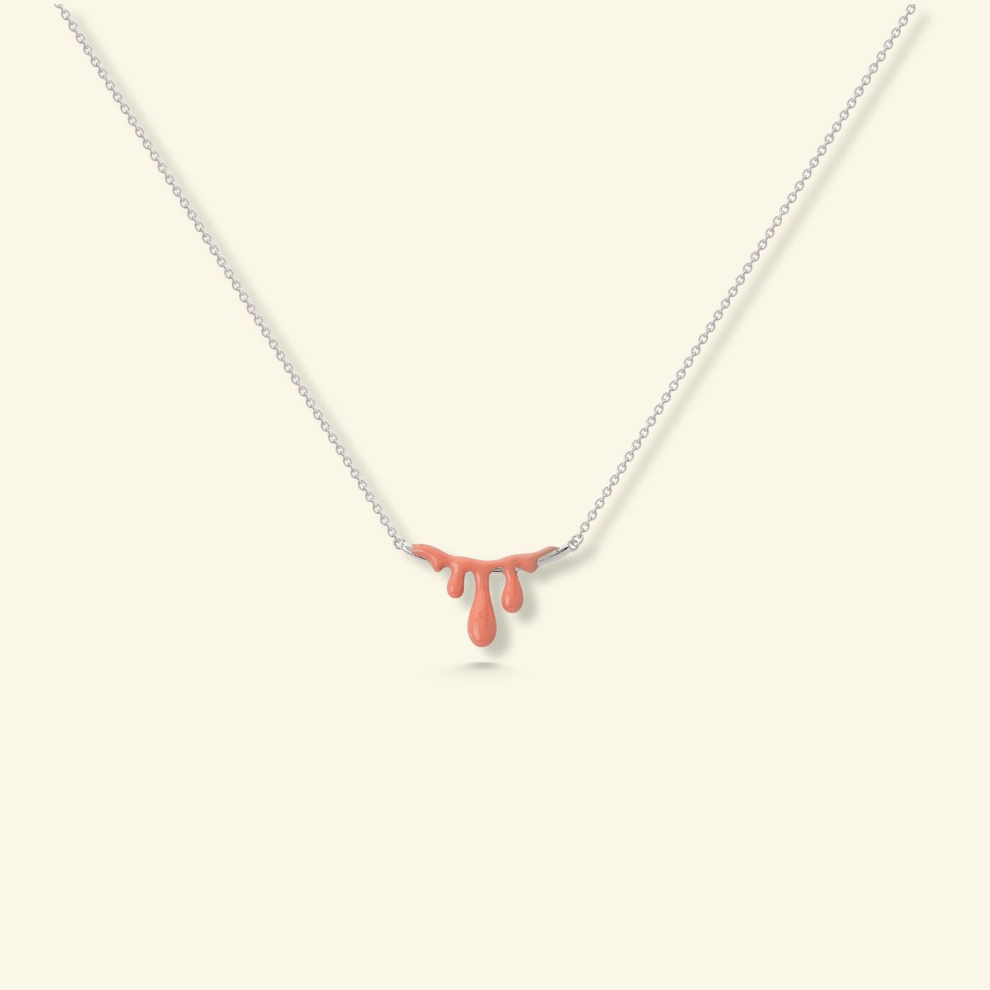 Gelato Silver Necklace - Tangerine