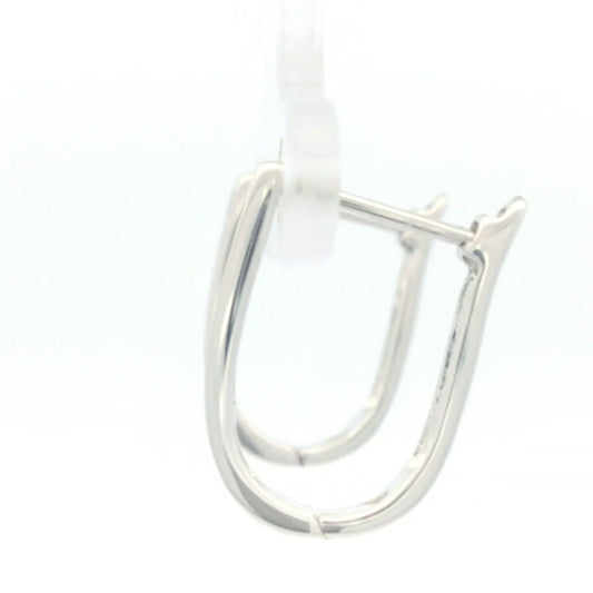 9CT W/GOLD OVAL HUGGIE .33CT J COLOR