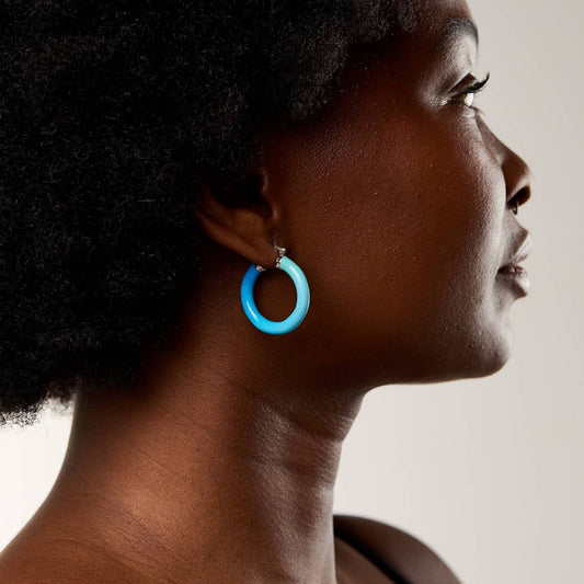 Tropicale Hoop Earring Ocean - Silver