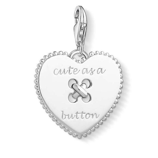 Thomas Sabo Charm Club 'Cute As A Button' Heart Charm