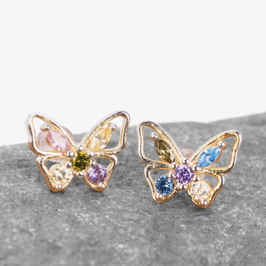 Begum Butterfly Stud Earrings | Ethical Jewelry Australia - Begum