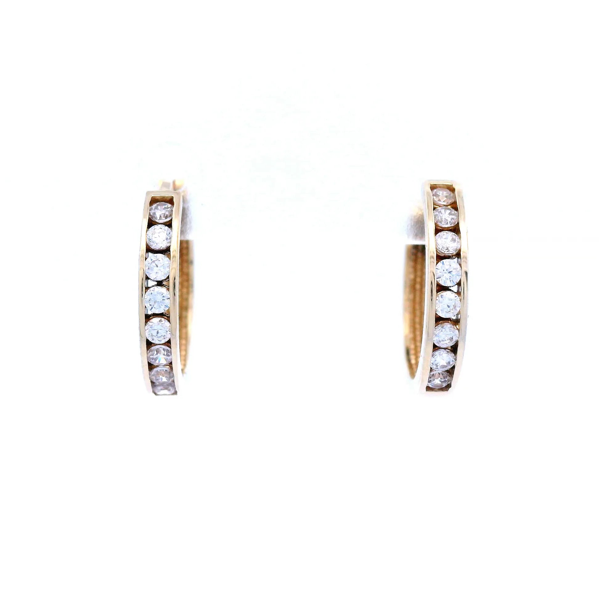 Channel Cubic Zirconia Set Huggies