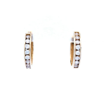 Channel Cubic Zirconia Set Huggies