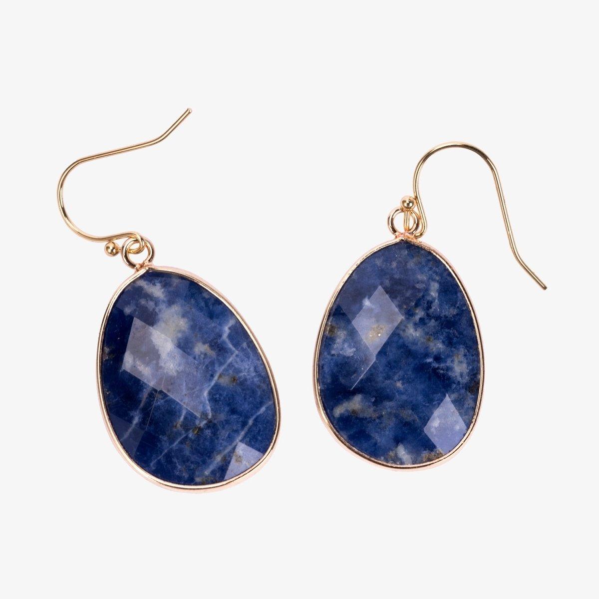 Blue Sapphire Drop Earrings - Designer Fashion Jewelry Australia - Begum