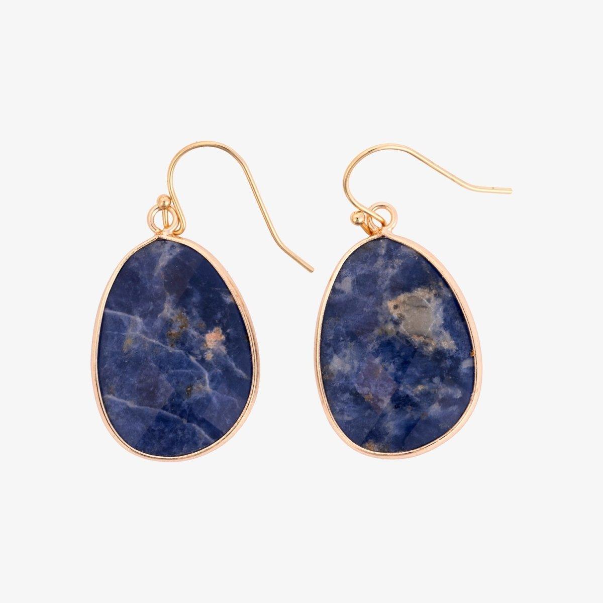 Blue Sapphire Drop Earrings - Designer Fashion Jewelry Australia - Begum