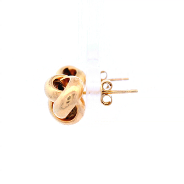 Yellow Gold Knot Stud Earrings