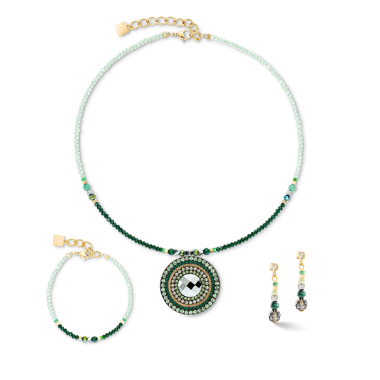 Bracelet Amulet Glamorous Green Gold
